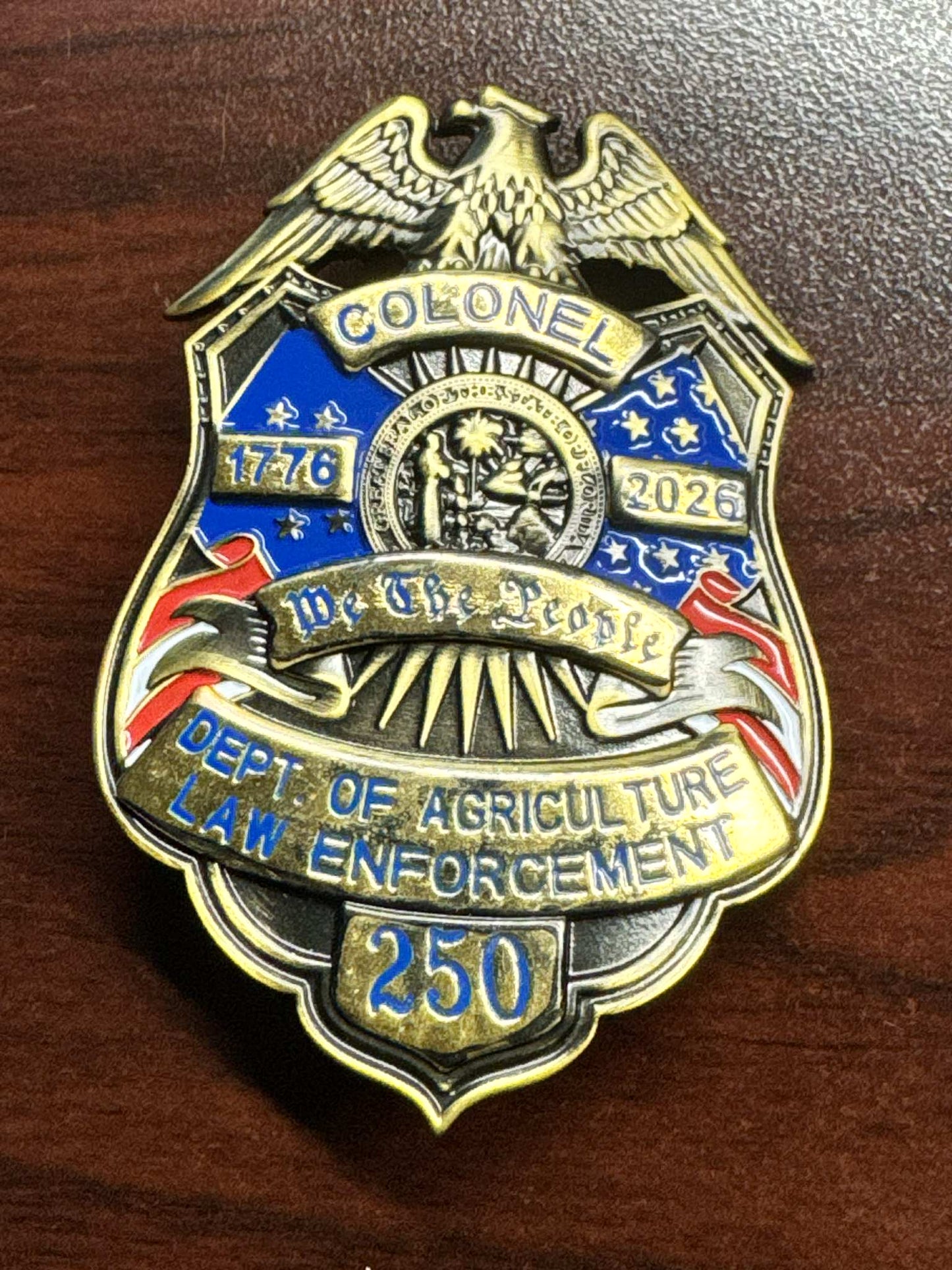 Florida Department of Agriculture Law Enforcement 250th American Birthday Badge