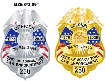 Florida Department of Agriculture Law Enforcement 250th American Birthday Badge